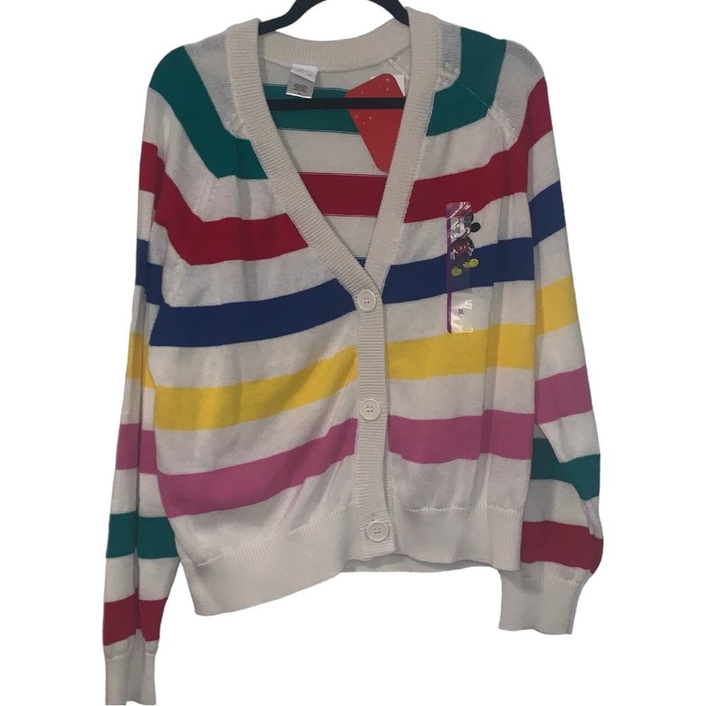 Disney 100 Retro Reimagined Stripe Cardigan Size XL
